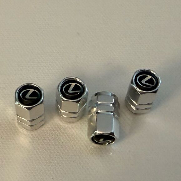 Lexus Valve Stem Caps in Silver Set of 4 NWT - Picture 2 of 4